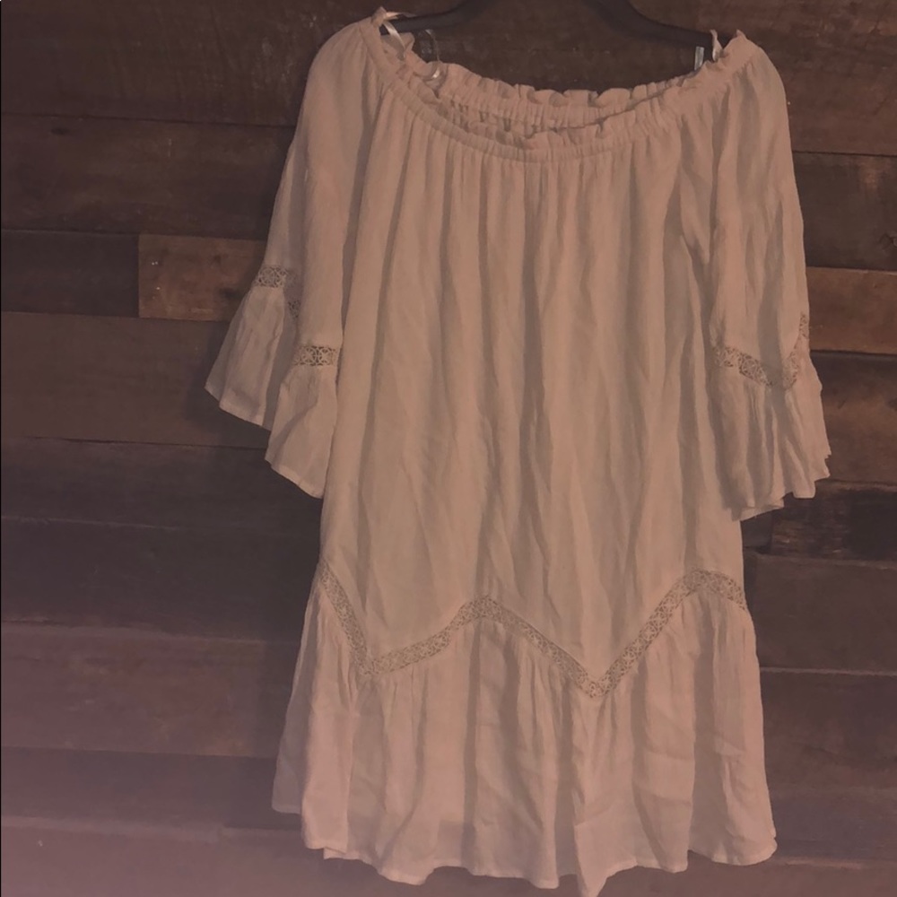 She + Sky cream and lace dress
